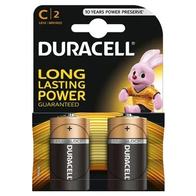 Батарейки Duracell тип C (LR14), 2 шт.