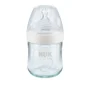 Biberon din sticla NUK Nature Sense cu tetina din silicon (0-6 luni), 120 ml
