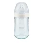 Biberon din sticla NUK Nature Sense cu tetina din silicon (0-6 luni), 240 ml