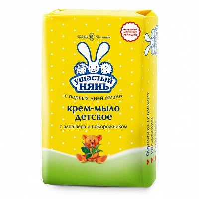 Sapun-crema Ушастый нянь cu aloe vera si patlagina, 90 g