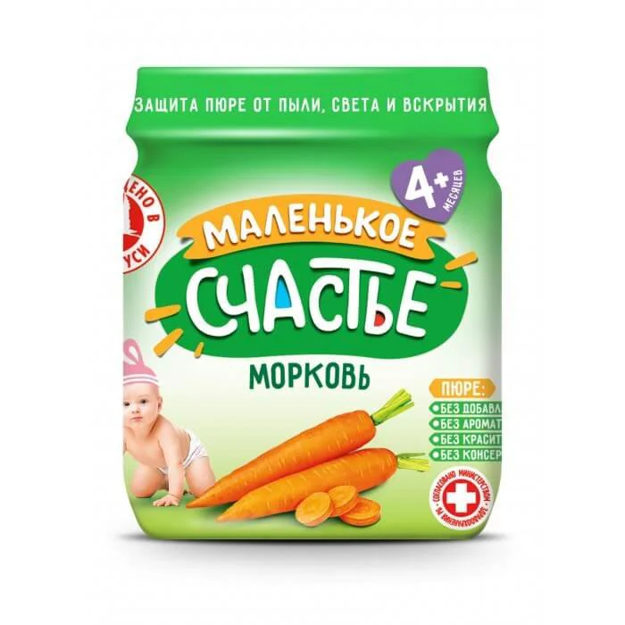 Piure Маленькое счастье de morcovi (4+ luni), 90 g