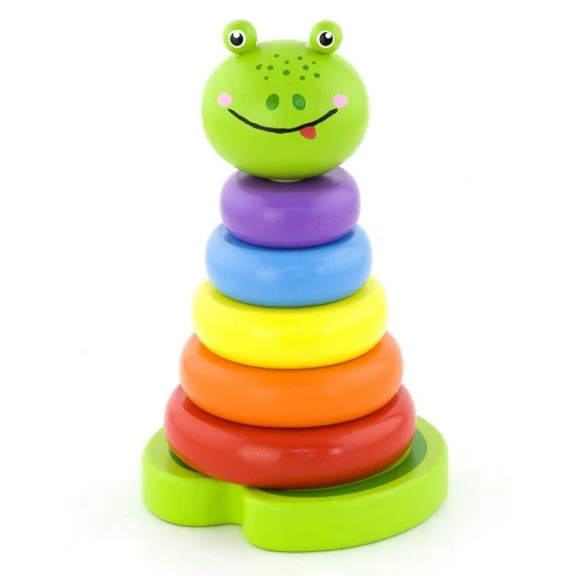 Пирамида деревянная Viga Toys Frog Stacker