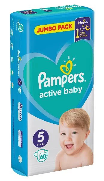 Scutece Pampers Active Baby 5 Junior (11-16 kg), 60 buc.