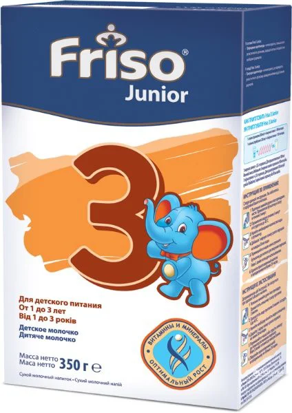 Детская молочная смесь Friso Фрисолак Junior 3  (с 1 до 3 лет), 350 г