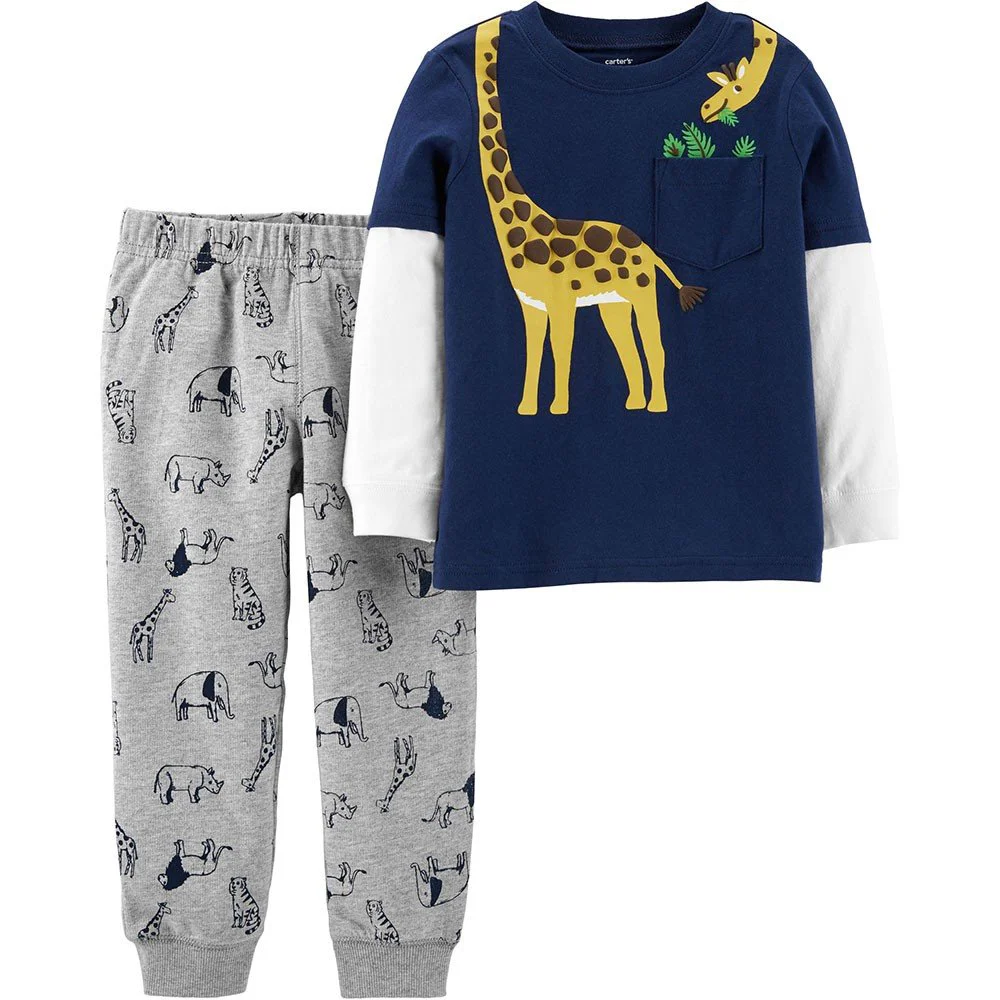 Carter's Set 2 piese Girafa - bluza si pantaloni