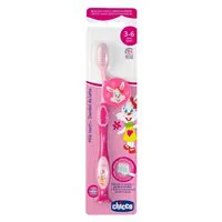 Зубная щетка Chicco Розовая с защитным колпачком (3-6 лет)