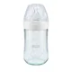 Biberon din sticla NUK Nature Sense cu tetina din silicon (0-6 luni), 240 ml