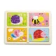 Puzzle din lemn 4 in 1 Viga Toys Insects, 16 piese