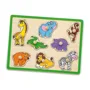 Puzzle din lemn Viga Toys Wild Animals, 8 piese
