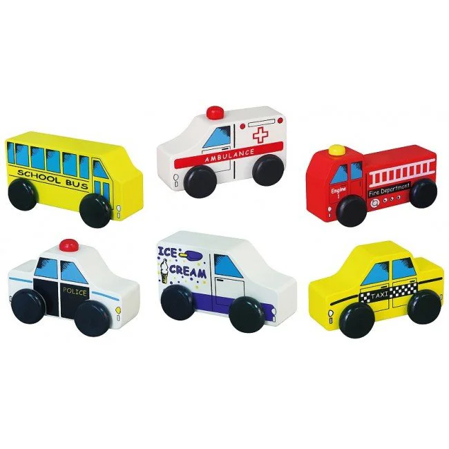 Игровой набор Viga Toys City Vehicles, 6 шт.