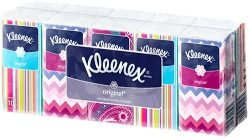 Салфетки Kleenex Original White (3 слоя), 10x10 шт.