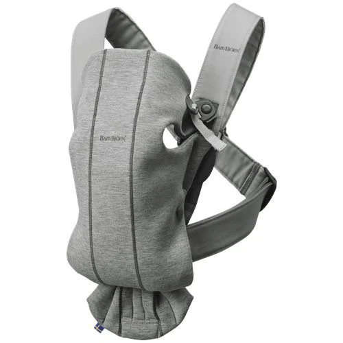 Анатомический мультифункциональный рюкзак-кенгуру BabyBjorn Mini Light Grey, 3D Jersey
