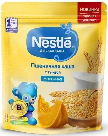 Каша молочная пшеничная Nestle с тыквой (5+ мес.), 220 г