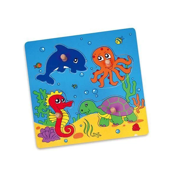 Puzzle din lemn Viga Toys Sea Animals