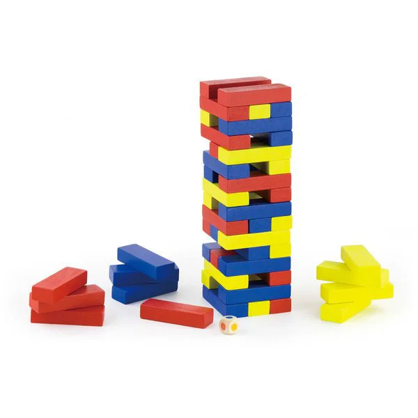 Joc de societate din lemn Viga Toys Color Block Tower