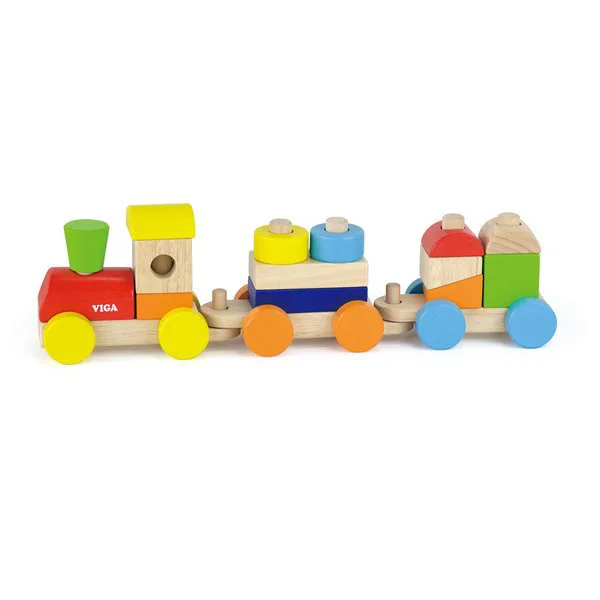 Set de joc Viga Toys Colorful Stacking Train