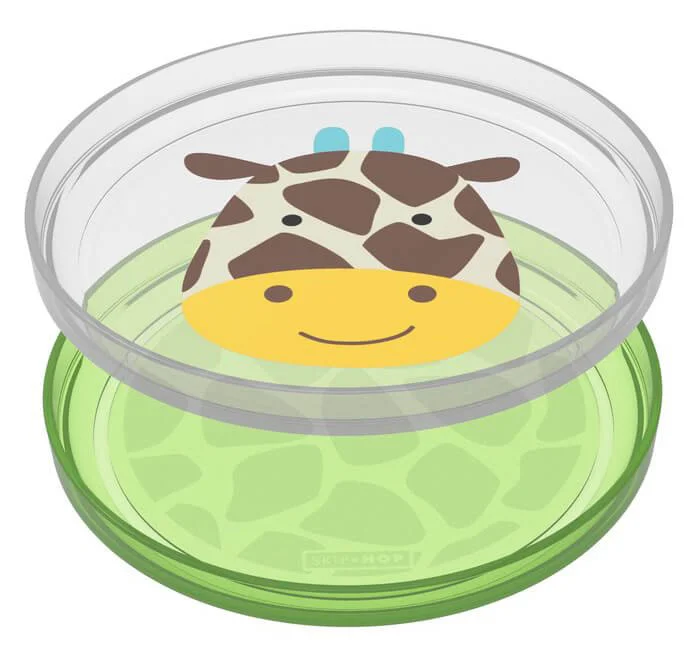 Набор из 2-х тарелок с нескользящим дном Skip Hop Zoo Жираф