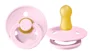 Suzeta rotunda BIBS Baby Pink din latex (6-18 luni)