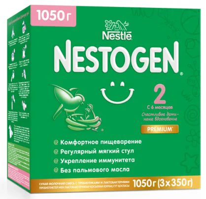 Детская молочная смесь Nestle Nestogen 2 Premium (6+ мес.), 1050 г