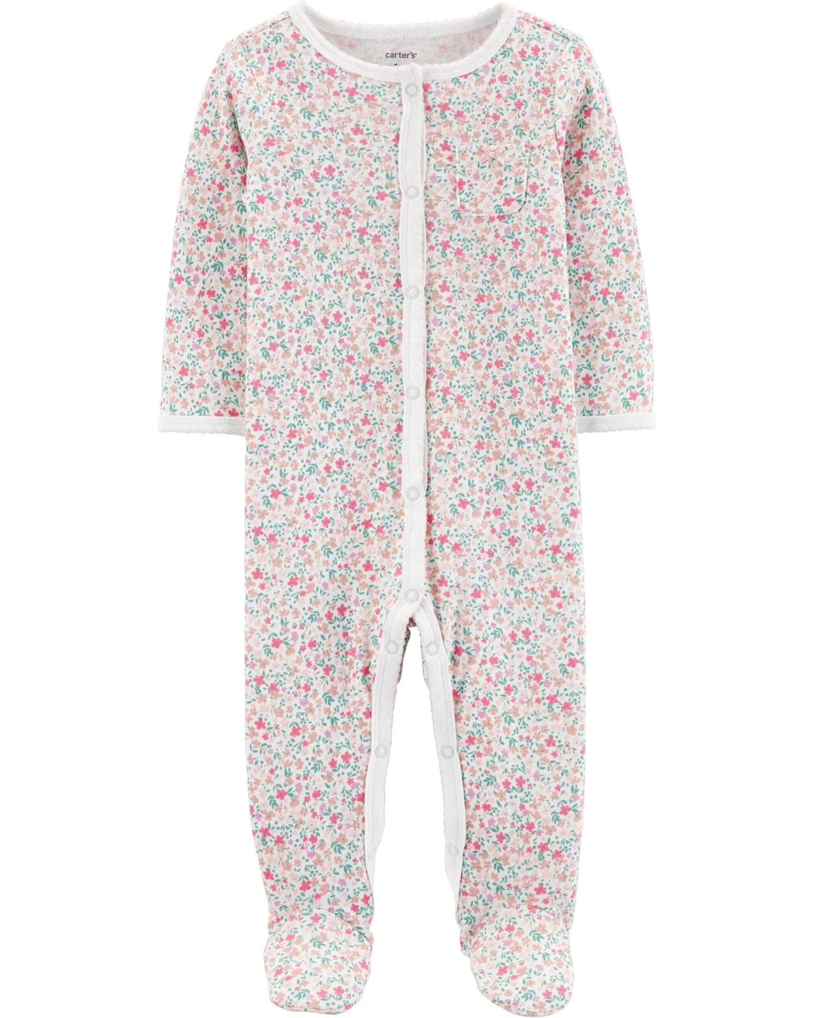 Carter's Pijama cu capse bebelus Flori