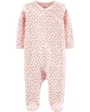 Carter's Pijama bebelus Roz cu inchidere laterala