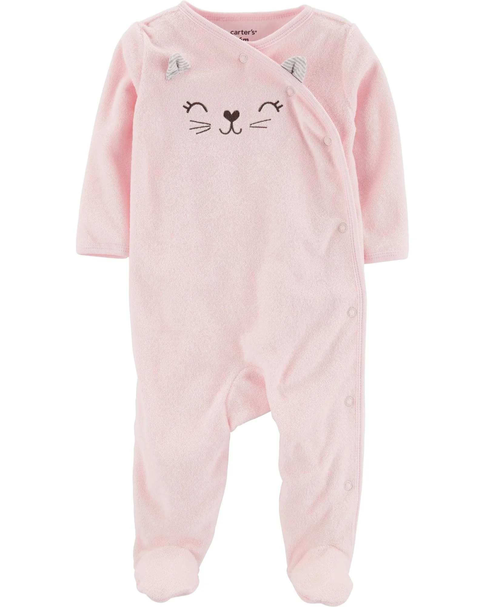 Carter's Pijama bebelus Pisica cu inchidere laterala