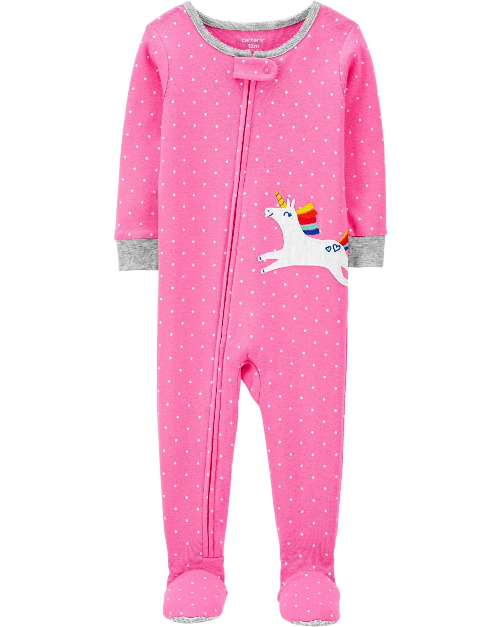 Carter's Pijama bebe Unicorn roz