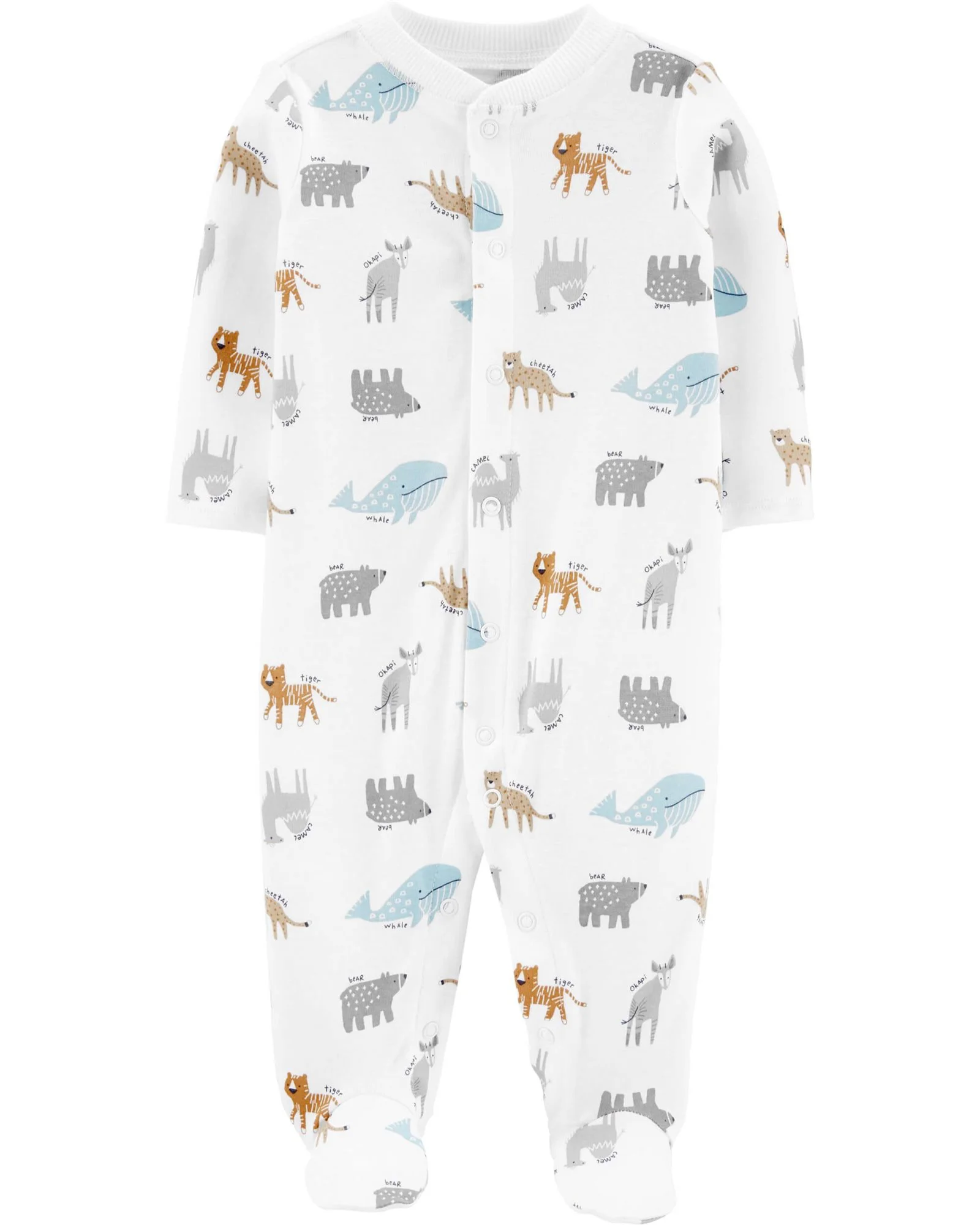 Carter's Пижама Животные 100% Органический хлопок