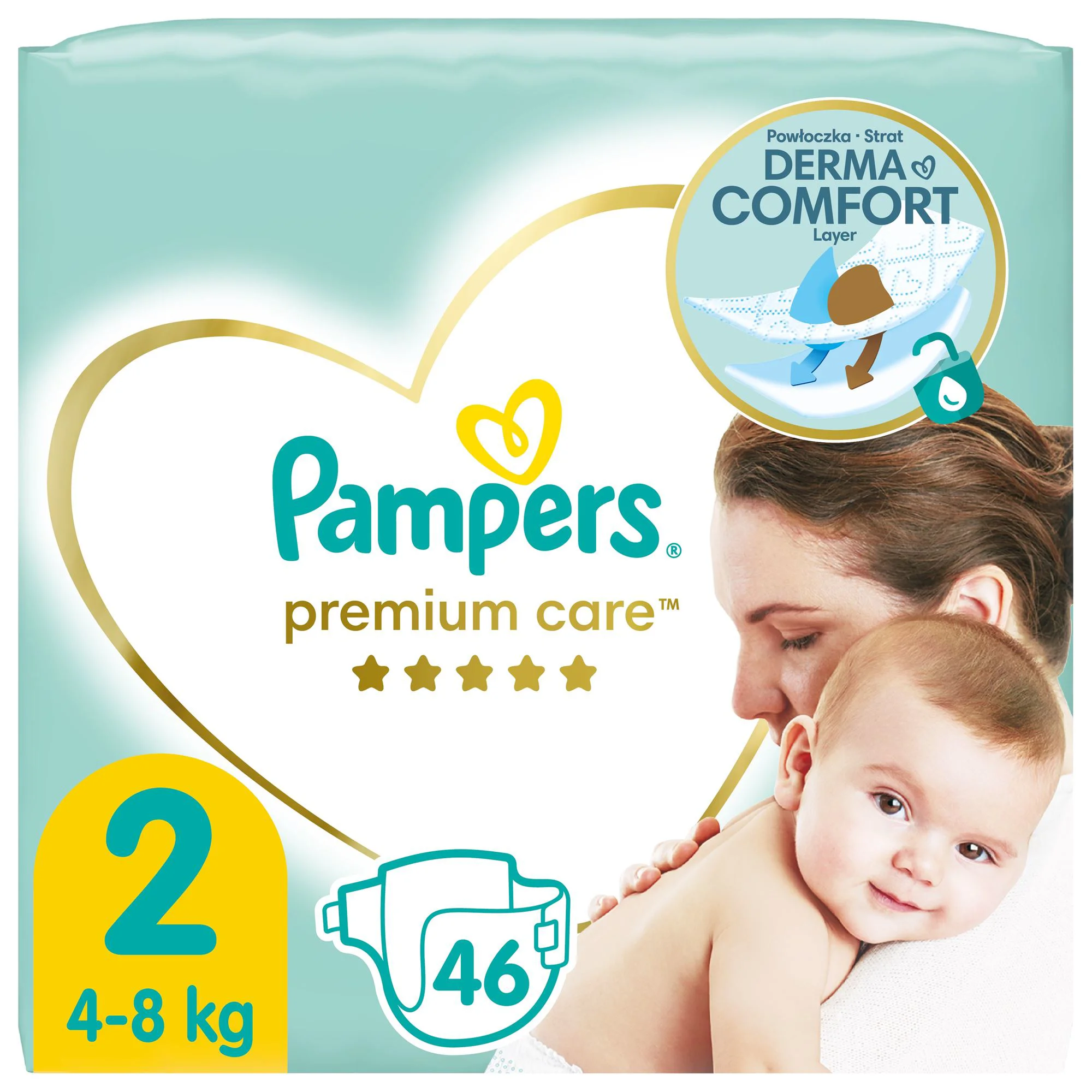 Подгузники Pampers Premium Care 2 (4-8 кг), 46 шт.
