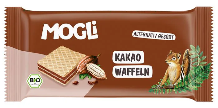 Napolitane Bio MOGLI cu cacao, 15 g