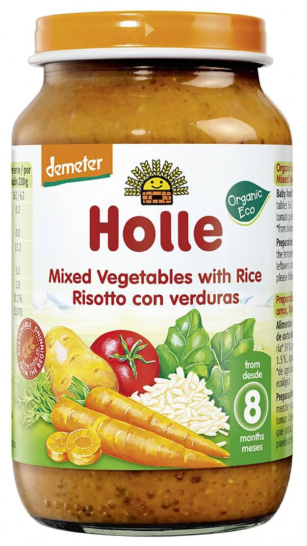 Piure Holle de orez cu amestec de legume (8+ luni), 220 g