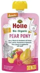 Piure Holle Pear Pony de pere, piersici, zmeura si grau spelt (8+ luni), 100 g