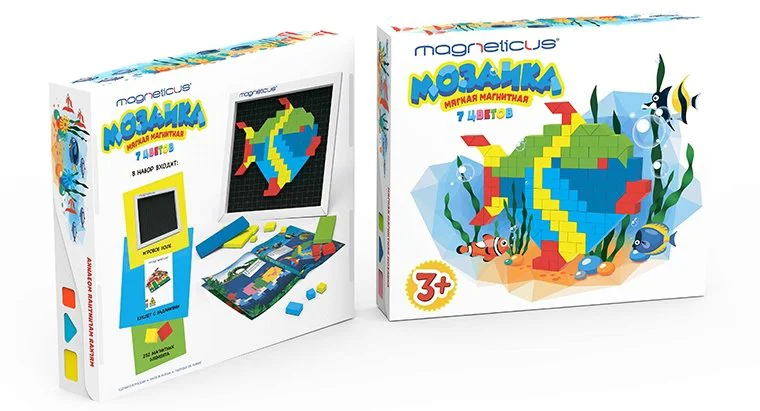 Set de joc creativ Magneticus "Mozaica", 252 elemente