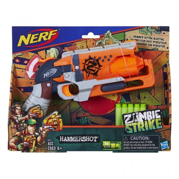 Игрушечное оружие Blaster Hammershot Zombie Nerf Hasbro