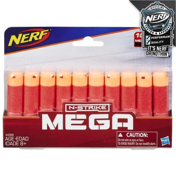 Набор снарядов для бластера Elite Mega Nerf Hasbro, 10 шт.