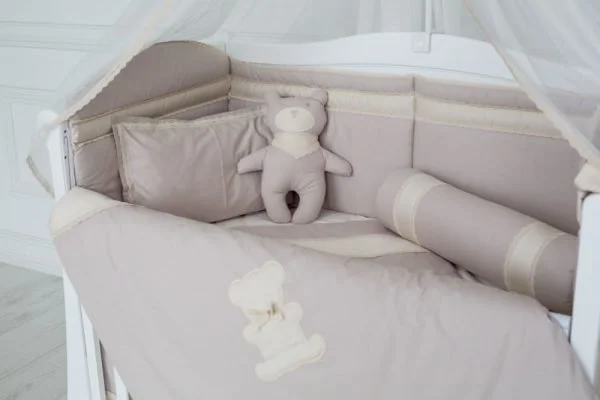 Комплект постельного белья Specialbaby Anie серый из 3 предметов (Для детской кроватки 120*60см)