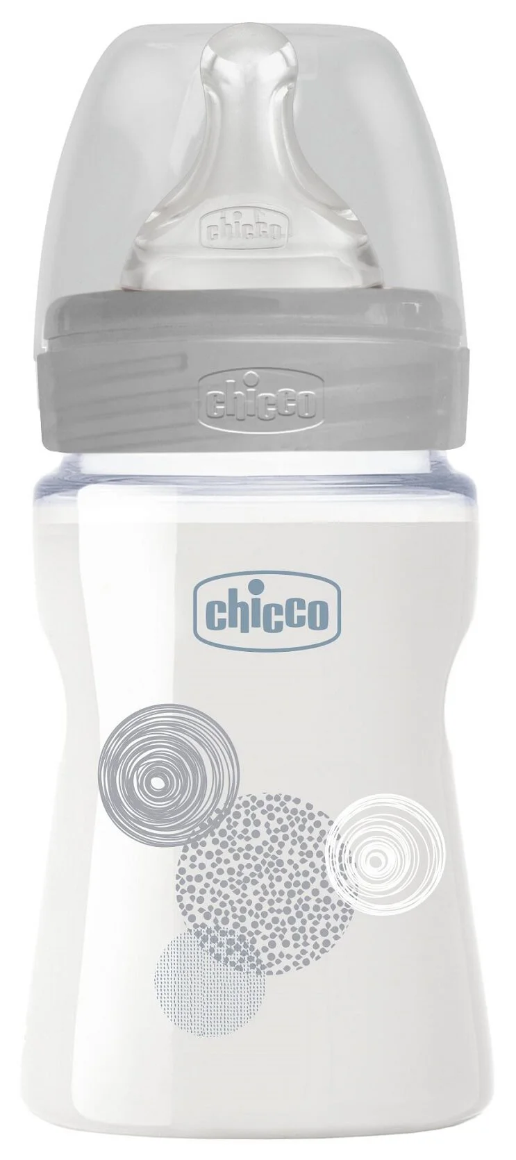 Бутылочка стеклянная Chicco с силиконовой соской, 150 мл