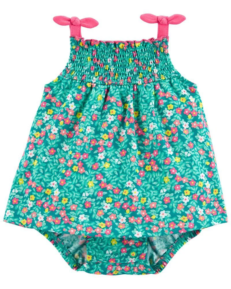 Carter's Боди - платье с цветами