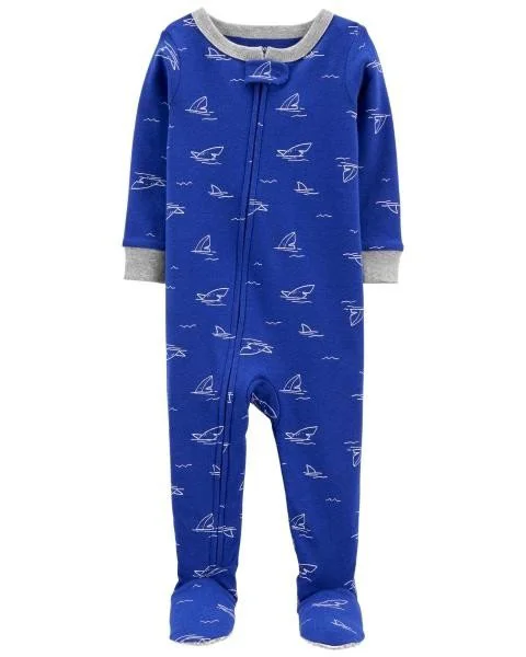 Carter's Pijama cu fermoar Rechin