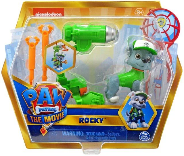 Figurina Rocky - Patrula Catelusilor Paw Patrol Hero Pup Movie