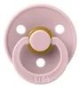 Suzeta rotunda BIBS Pink Plum din latex (0-6 luni)