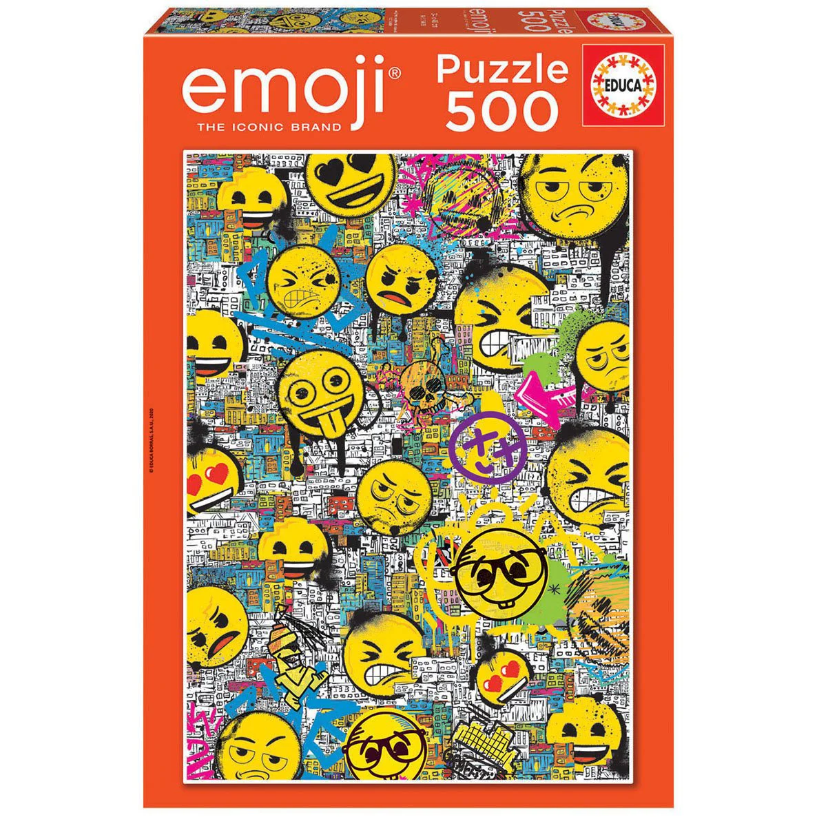Puzzle Educa Emoji Graffiti, 500 piese