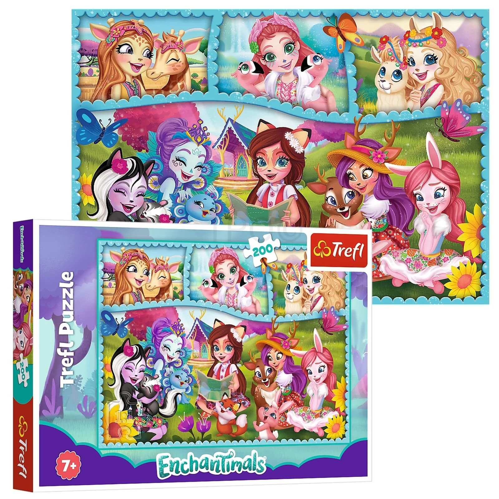 Puzzle Trefl Amazing Enchantimals world / Mattel Enchantimals, 200 piese