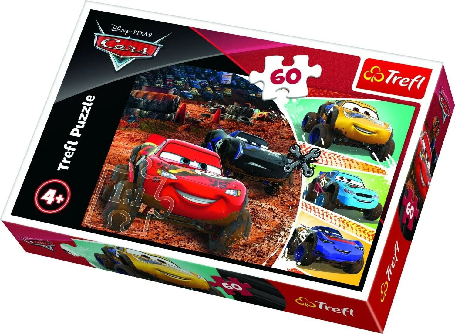 Puzzle Trefl Lightning McQueen with friends, 60 piese