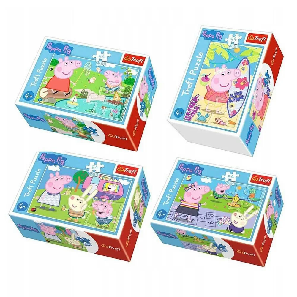 Mini puzzle Trefl Happy day of Peppa Pig / Peppa Pig, 54 piese