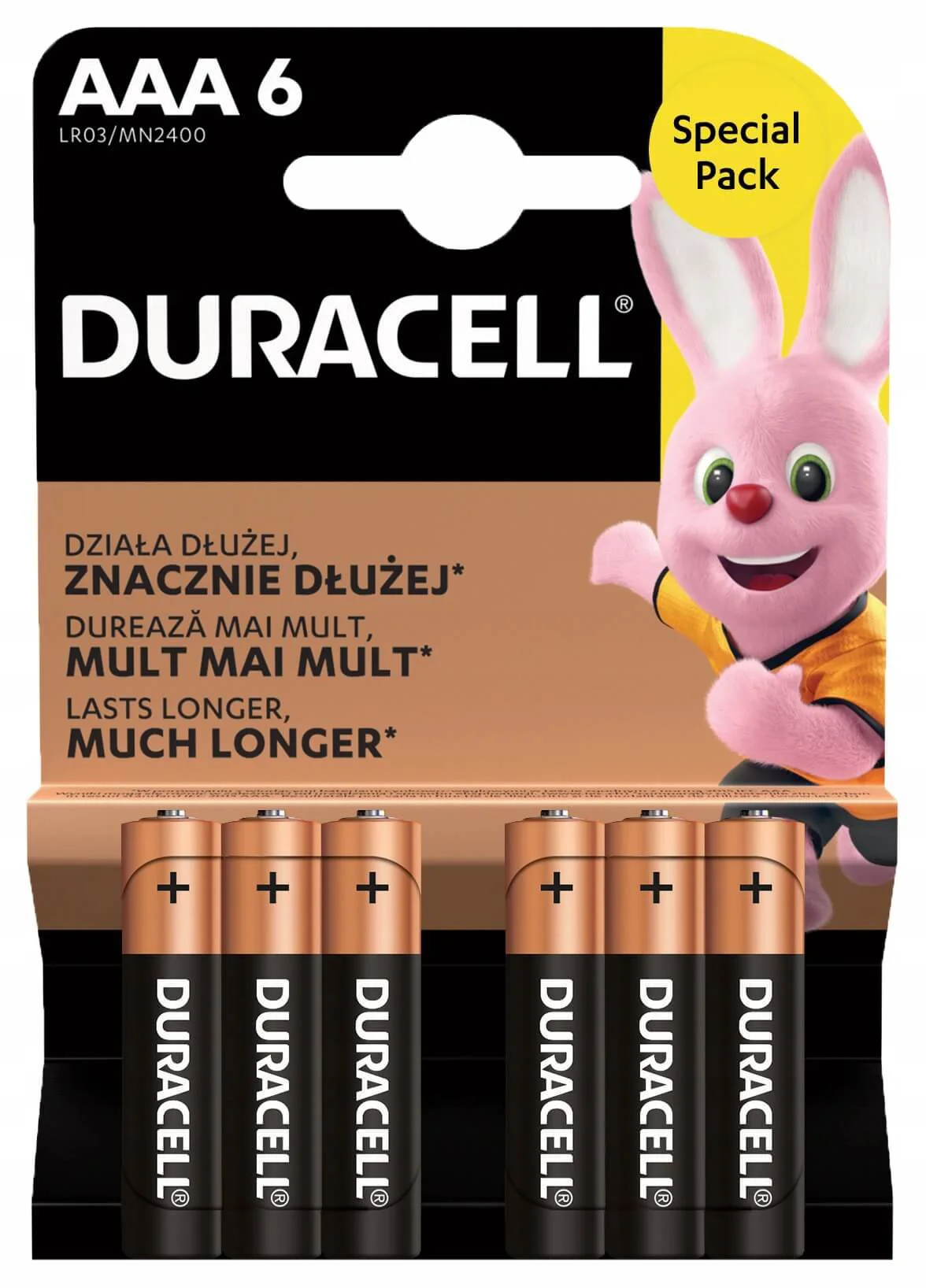 Батарейки Duracell AAA (LR03), 6 шт.