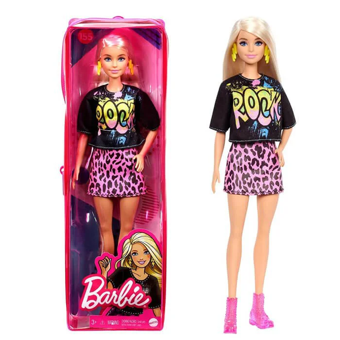 Papusa Barbie Fashionista in stil rock