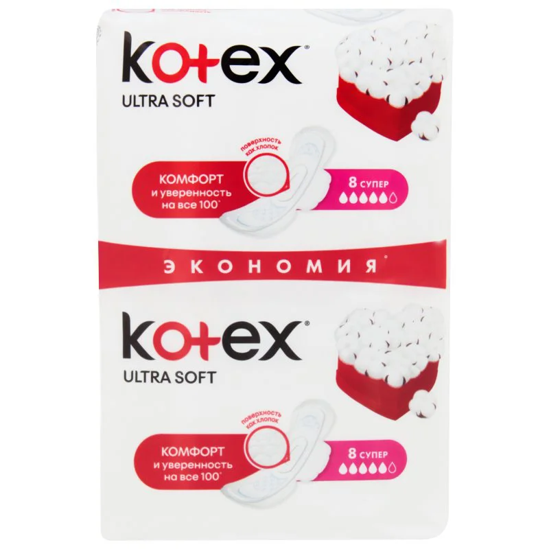 Absorbante Kotex Ultra Soft Super Duo, 16 buc.