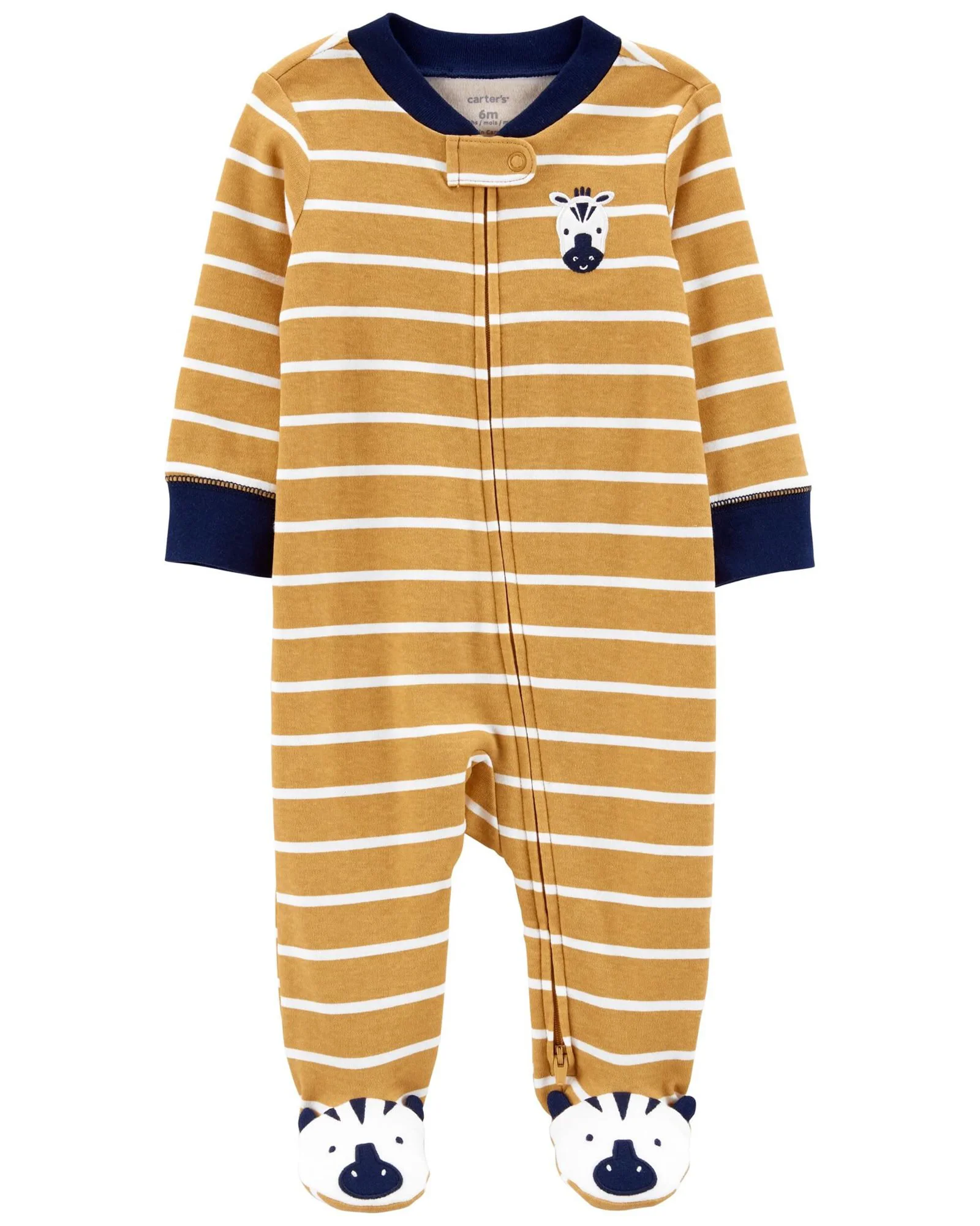 Carter's Pijama cu fermoar reversibil Zebra