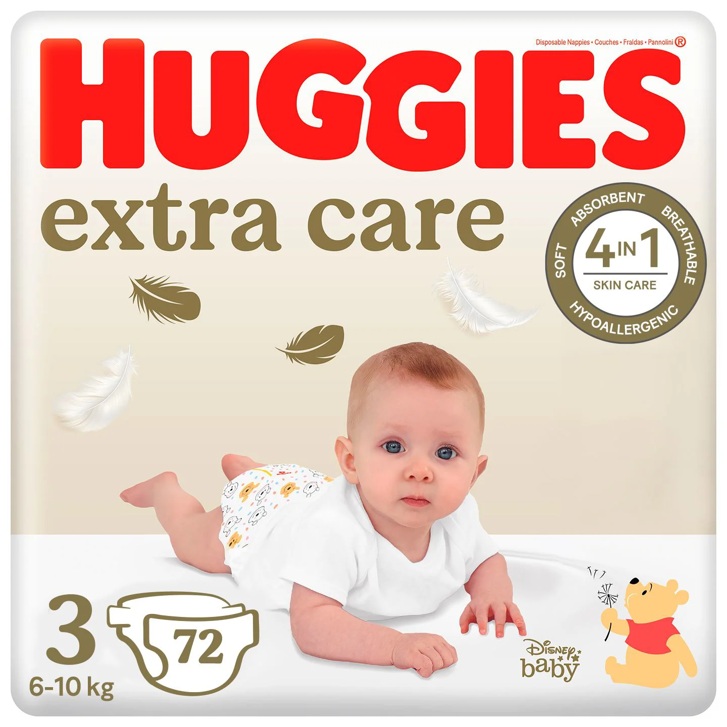 Scutece Huggies Extra Care 3 (6-10 kg), 72 buc.